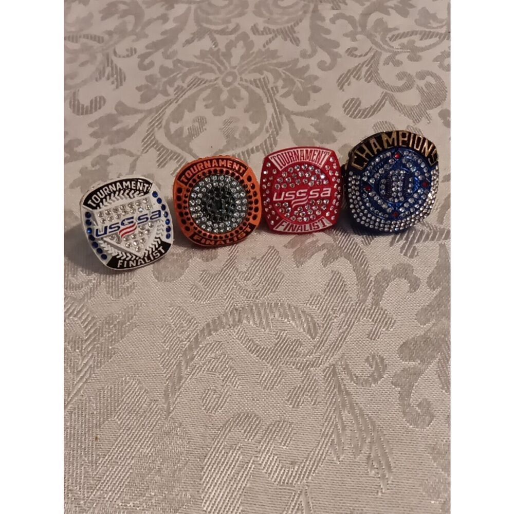 Tournament / Champions Rings - Assorted Colors (Set of 4)